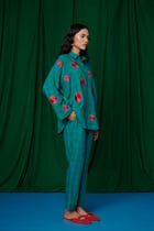 Forest Linen Oversized Flared Shirt - Sale view 3