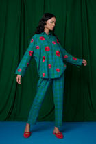 Forest Linen Oversized Flared Shirt - Sale view 7