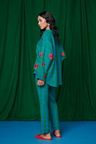 Forest Linen Oversized Flared Shirt - Sale view 8