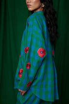 Forest Linen Oversized Flared Shirt - Sale view 10