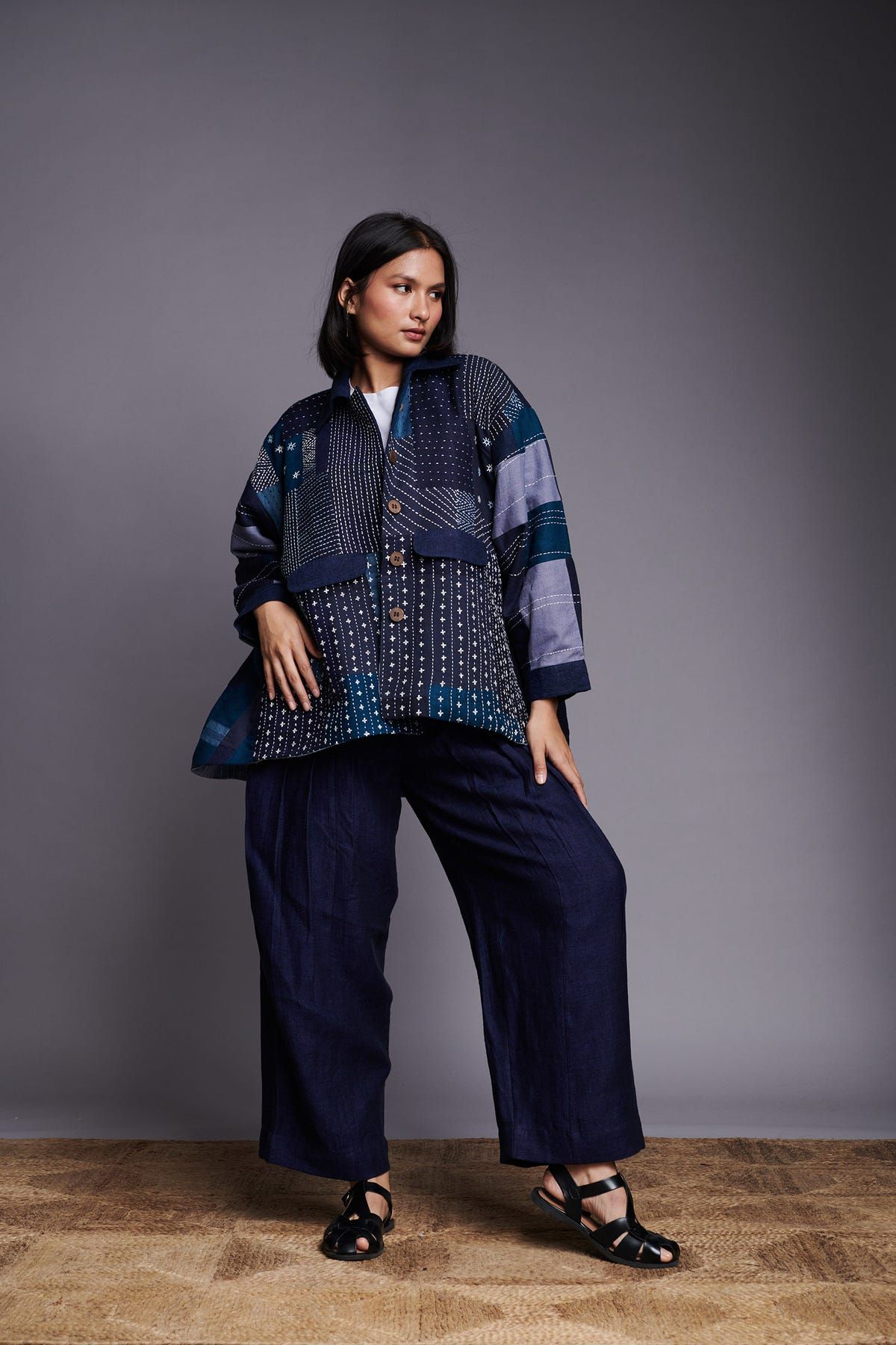 Neel Linen Wide Pleated Trousers - image 5