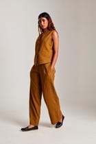 Olive Co-Linen Waistcoat - Sale view 5