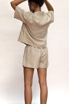 Undyed Linen Women's Shorts Set view 2