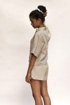 Undyed Linen Women's Shorts Set view 4