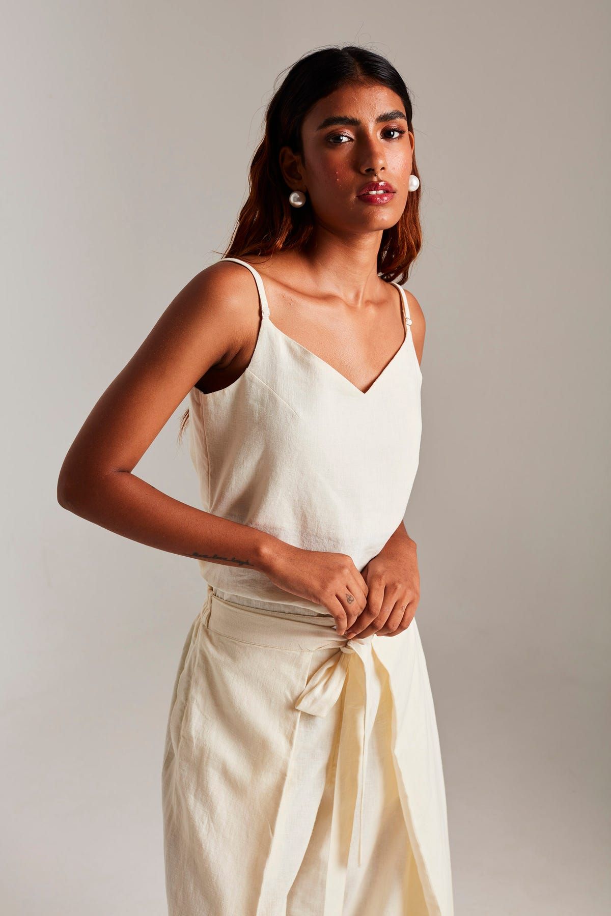 Taj Co-Linen Camisole Top & Wrap Pants - image 1