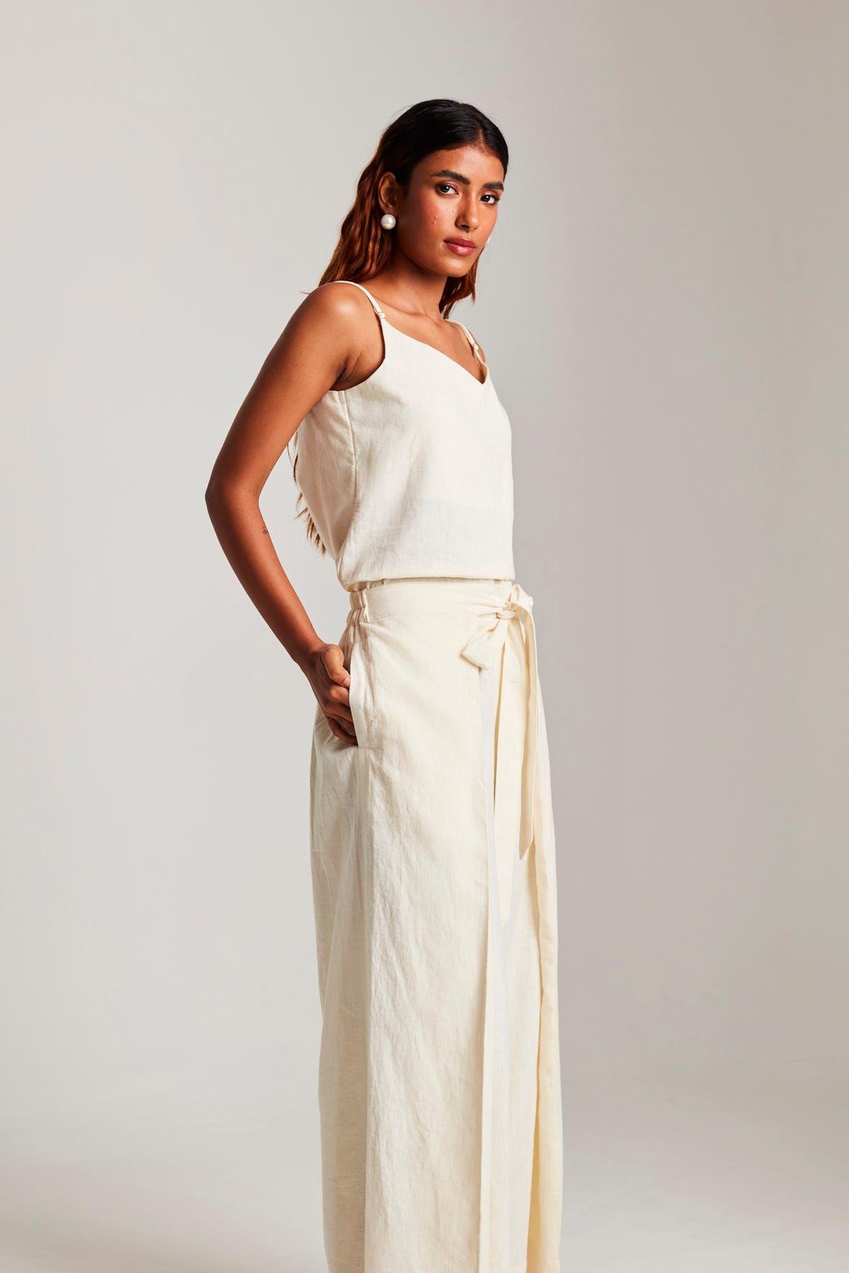 Taj Co-Linen Camisole Top & Wrap Pants - image 4