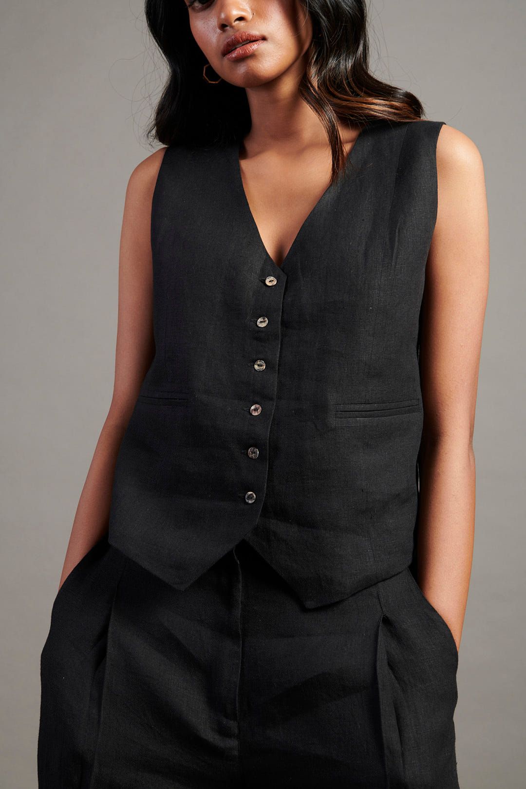 Kohl Co-Linen Waistcoat Set - image 9
