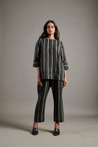 Dhaari Linen Pleated Pants - Sale view 1