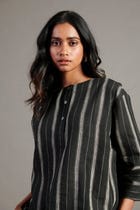 Dhaari Linen Pleated Pants - Sale view 4