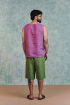 Moss Linen Men's Jorts view 5