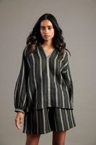 Dhaari Linen Billow Top - Sale view 1