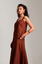 Mocha Co-Linen Skirt - Sale view 5
