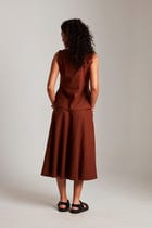Mocha Co-Linen Skirt - Sale view 7
