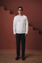 Taj Co-Linen Men's Angrakha Shirt view 2