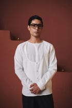 Taj Co-Linen Men's Angrakha Shirt view 4