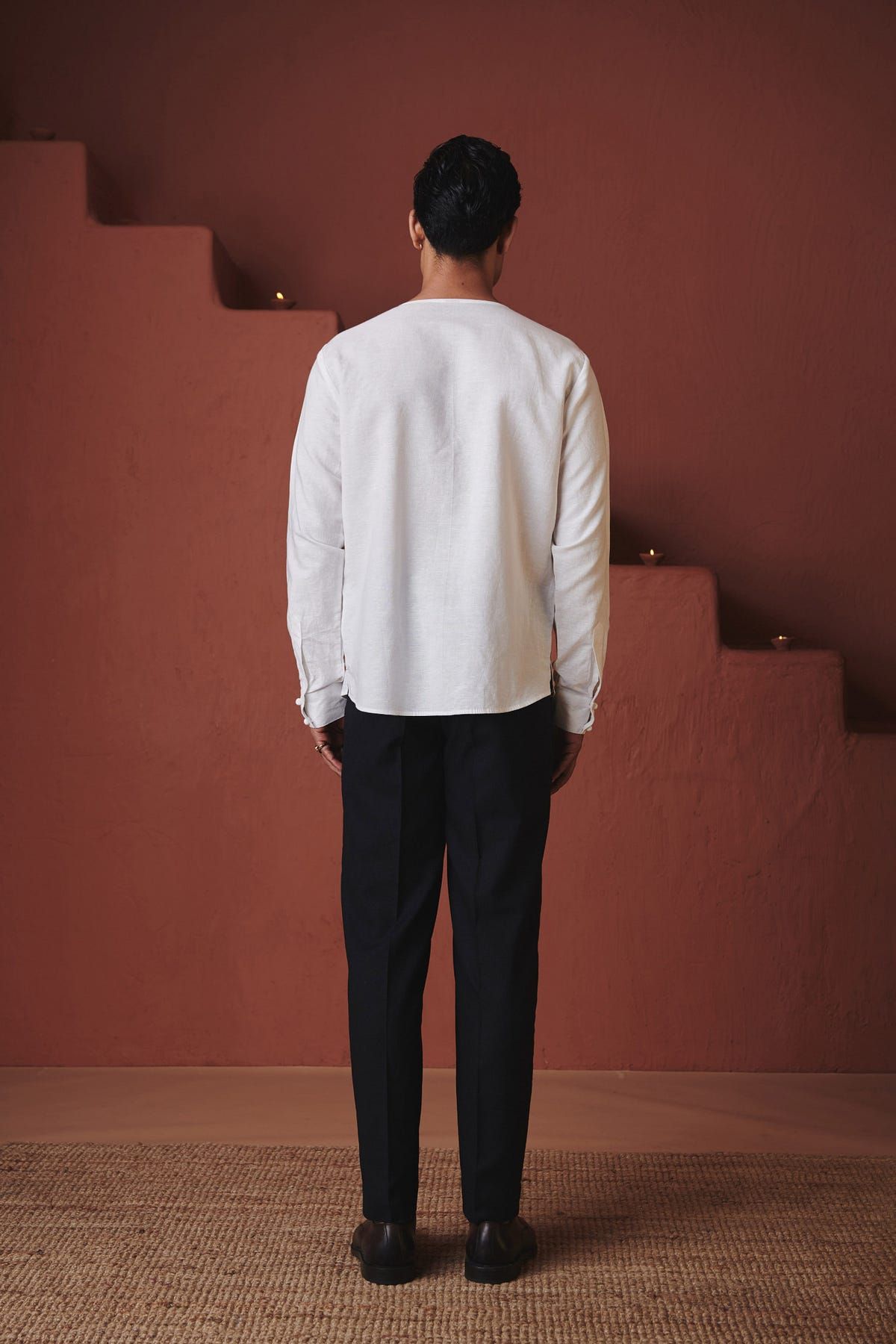Taj Co-Linen Men's Angrakha Shirt - image 5