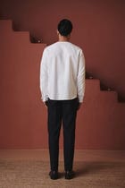 Taj Co-Linen Men's Angrakha Shirt view 5