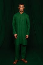 Panna Linen Men's Classic Kurta - Sale view 2