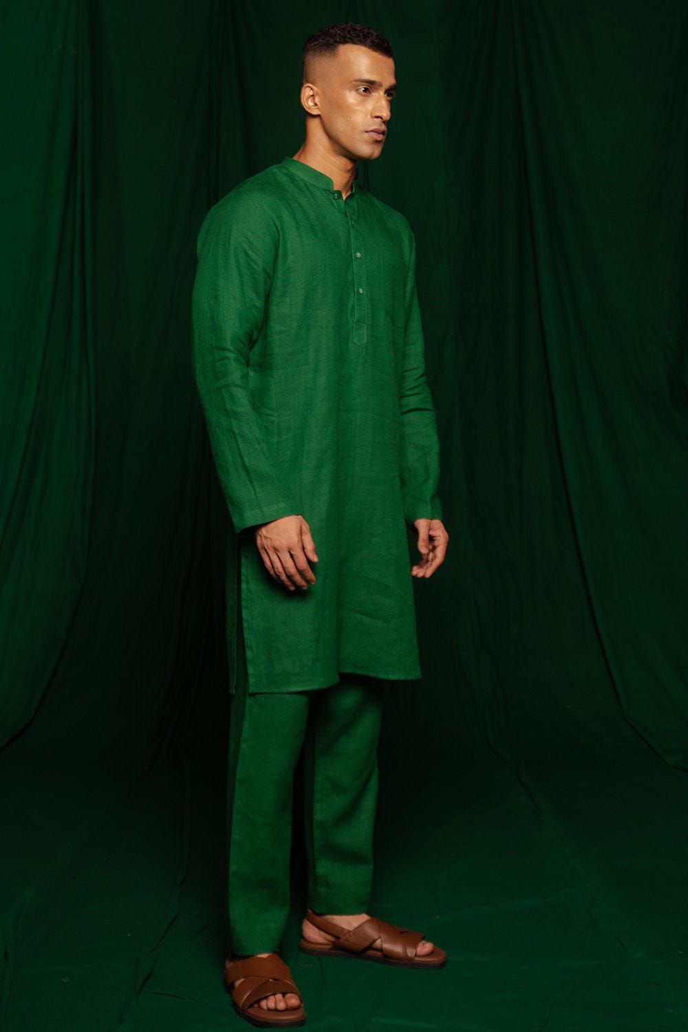 Panna Linen Men's Classic Kurta - Sale - image 3