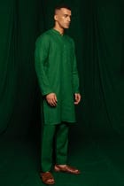 Panna Linen Men's Classic Kurta - Sale view 3