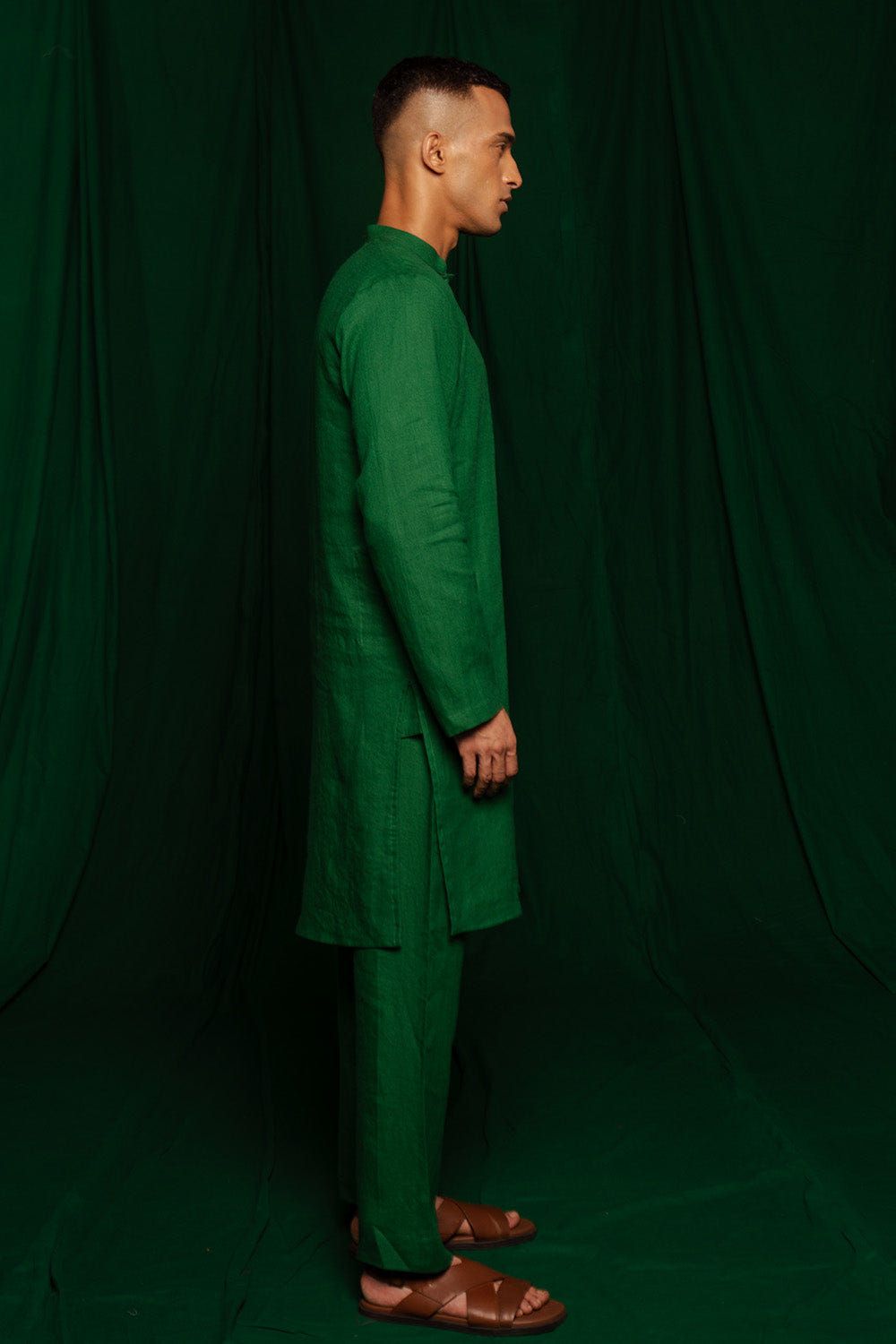 Panna Linen Men's Classic Kurta - Sale - image 4