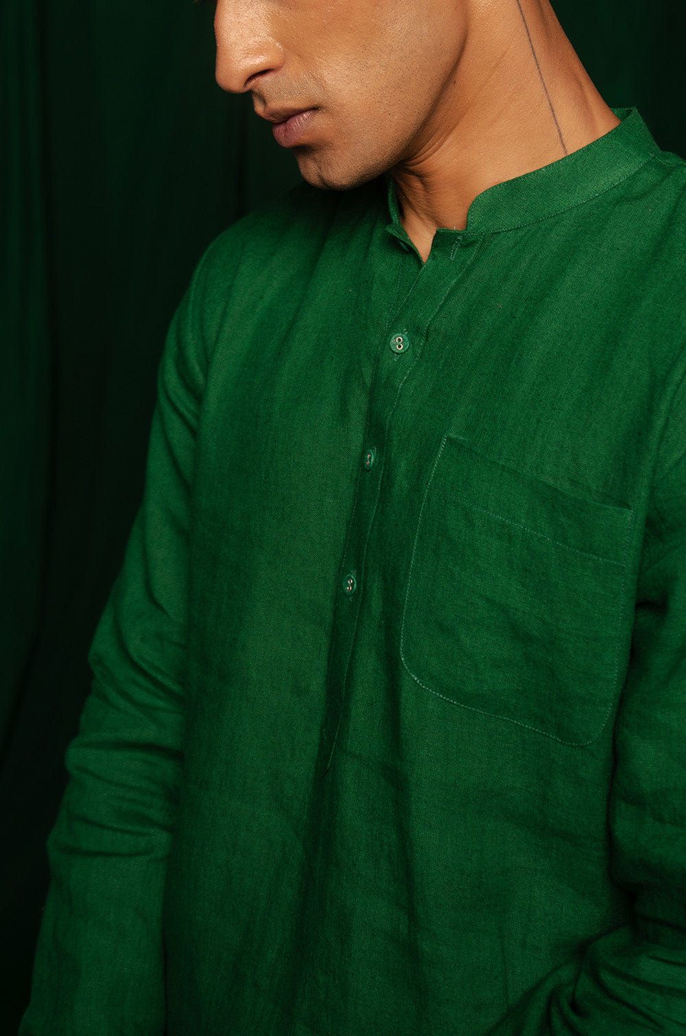 Panna Linen Men's Classic Kurta - Sale - image 8