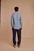 Sky Linen Men's Oxford Shirt – Slim Fit view 6
