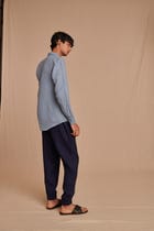 Sky Linen Men's Oxford Shirt – Slim Fit view 7