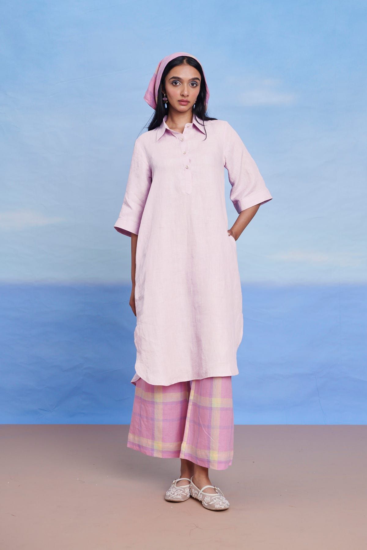 Fleur Linen Women's Shirt Kurta - image 1