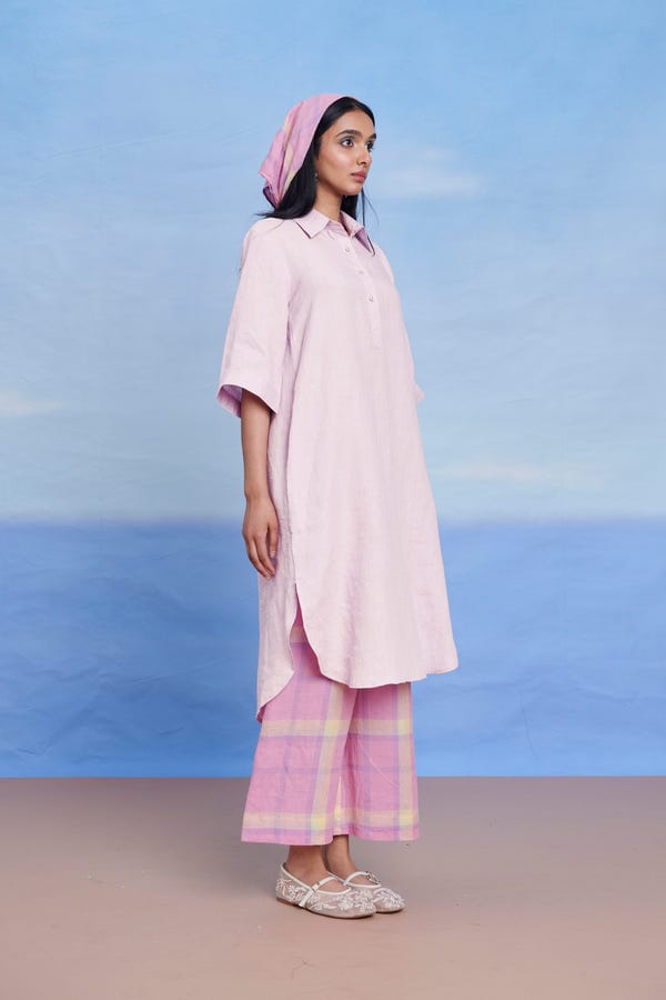 Saphed — Fleur Linen Women's Shirt Kurta