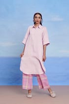 Fleur Linen Women's Shirt Kurta view 4