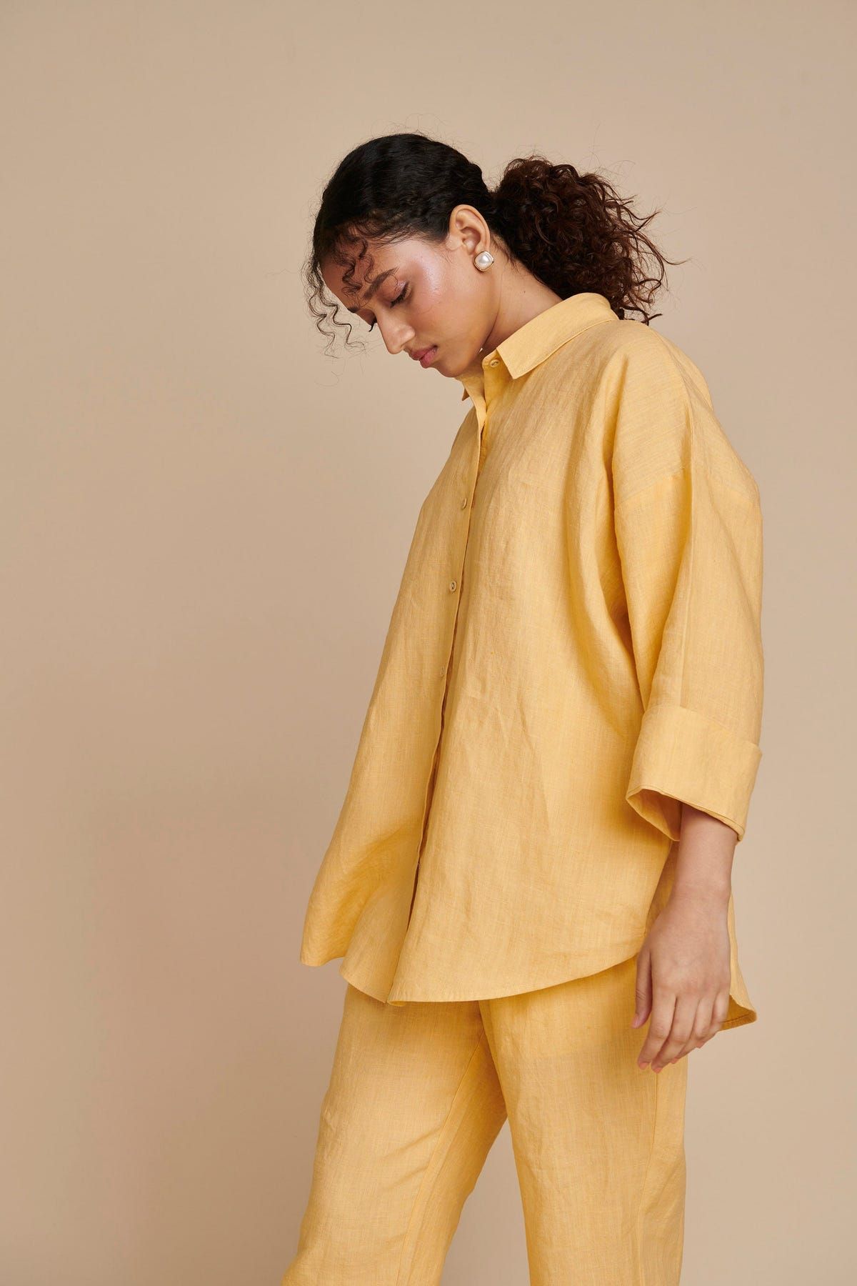 Butterscotch Linen Pleated Pants - Sale - image 5