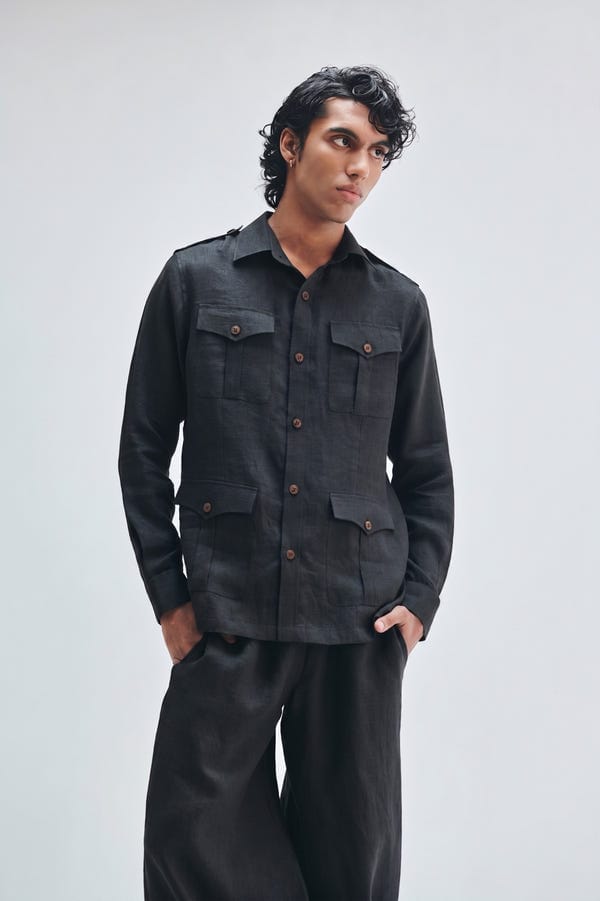 Saphed — Kohl Co-Linen Men's Safari Overshirt