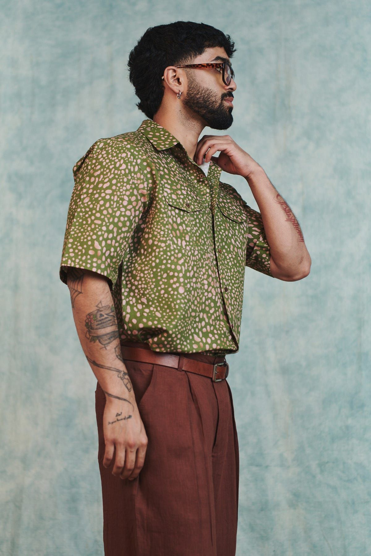 Chocolate Linen Men's Baggy Pants - image 4