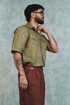 Chocolate Linen Men's Baggy Pants view 4
