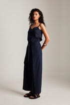 Navy Co-Linen Wrap Pants - Sale view 5