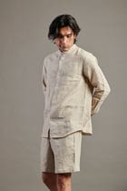 Undyed Linen Golf Shorts view 2