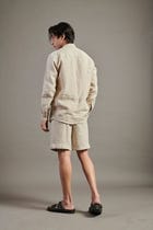 Undyed Linen Golf Shorts view 5