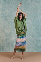 Moss Linen Applique Breeze Shirt view 12