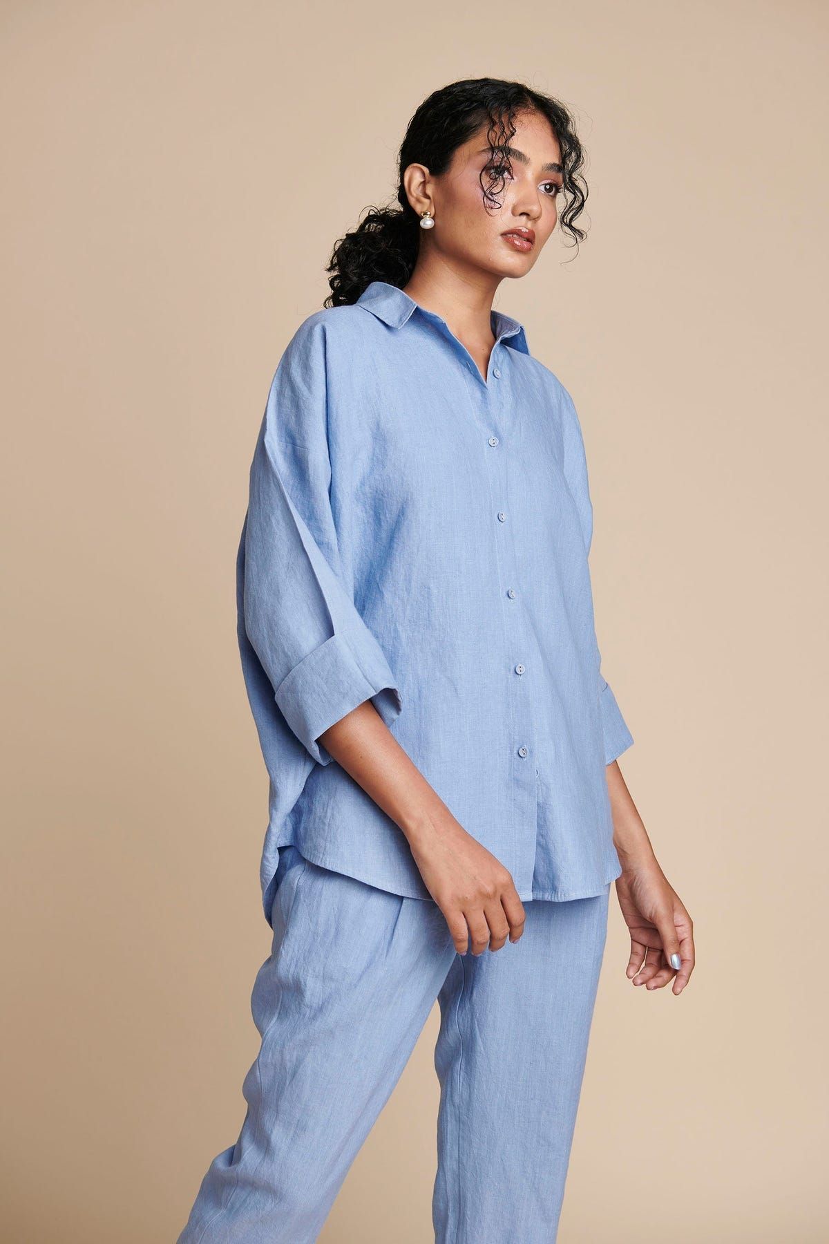 Ashwem Linen Oversized Flared Shirt - Sale - image 2