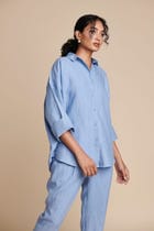 Ashwem Linen Oversized Flared Shirt - Sale view 2