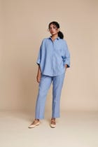 Ashwem Linen Oversized Flared Shirt - Sale view 3