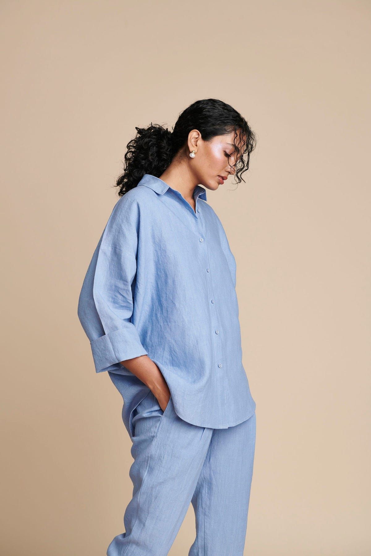 Ashwem Linen Oversized Flared Shirt - Sale - image 6