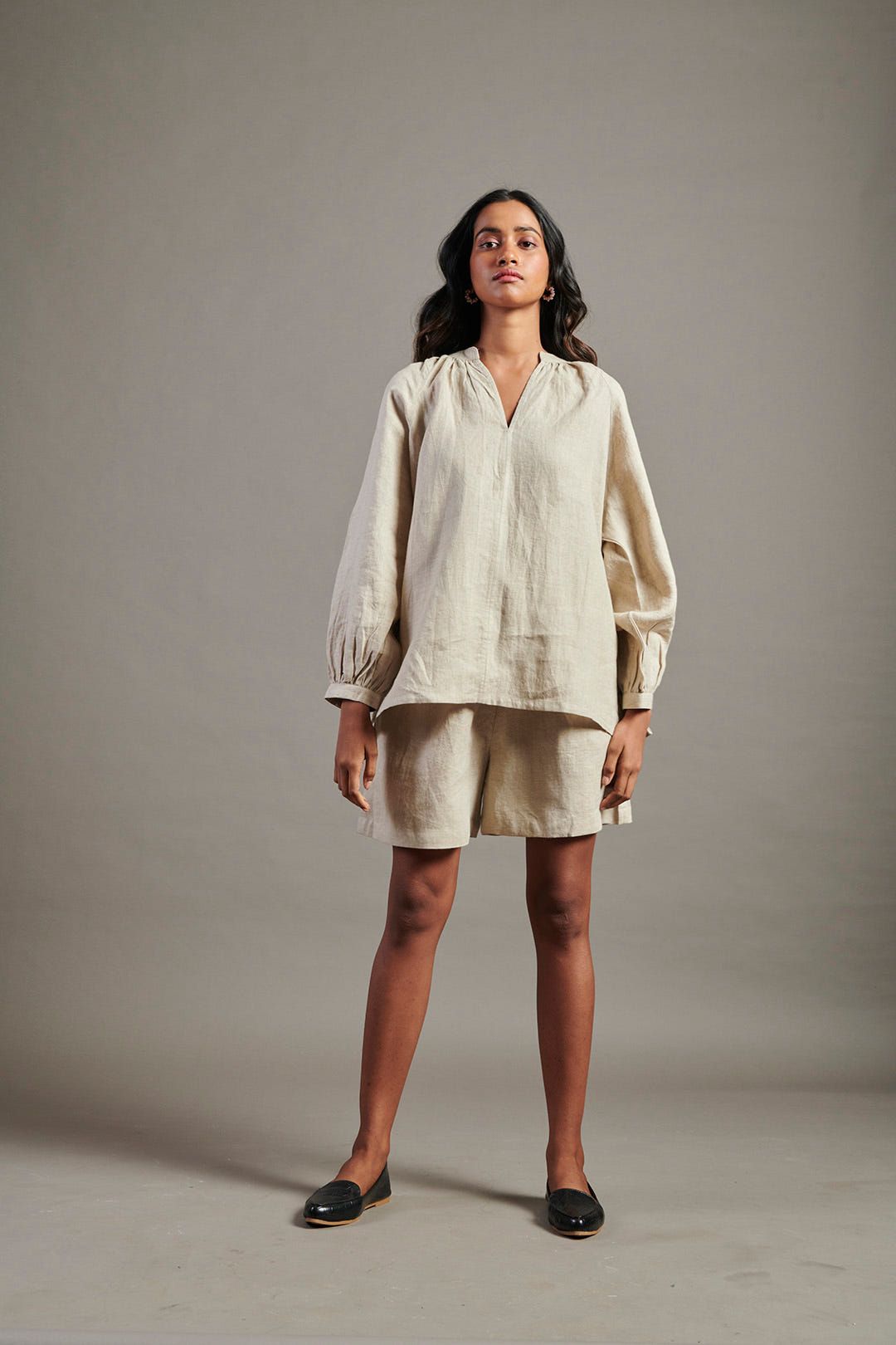 Undyed Linen Billow Top - image 4