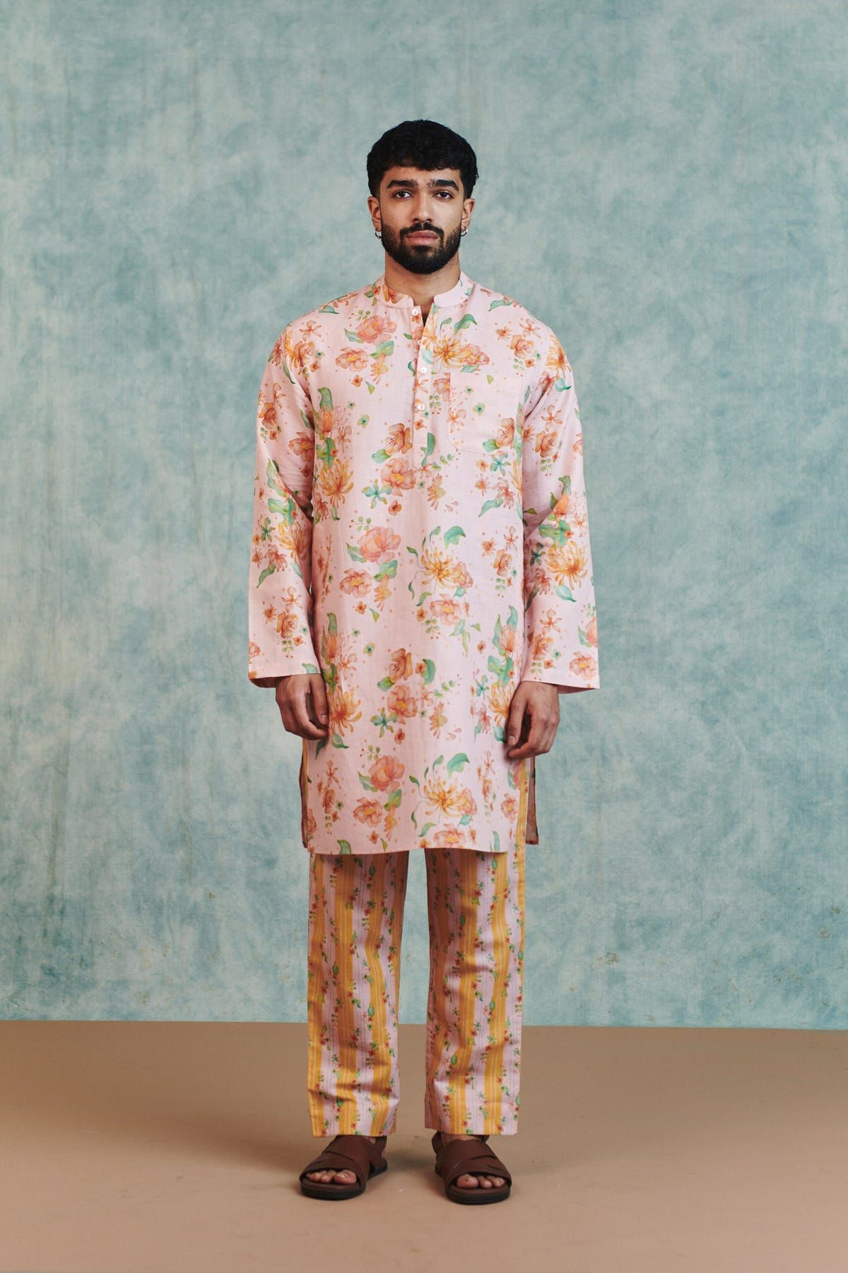 Flora Co-Linen Men's Classic Kurta Set - image 1