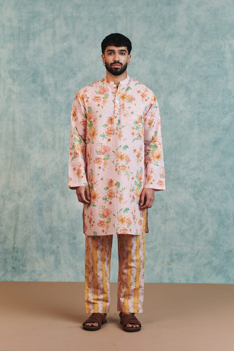 Flora Co-Linen Men's Classic Kurta Set