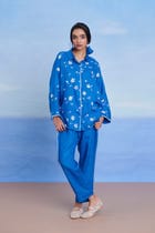 Santorini Linen Oversized Flared Shirt Set - Sale view 3