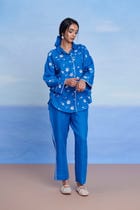 Santorini Linen Oversized Flared Shirt Set - Sale view 4