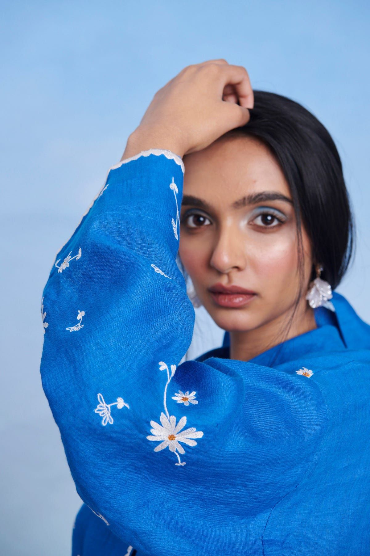 Santorini Linen Oversized Flared Shirt Set - Sale - image 6