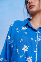 Santorini Linen Oversized Flared Shirt Set - Sale view 9